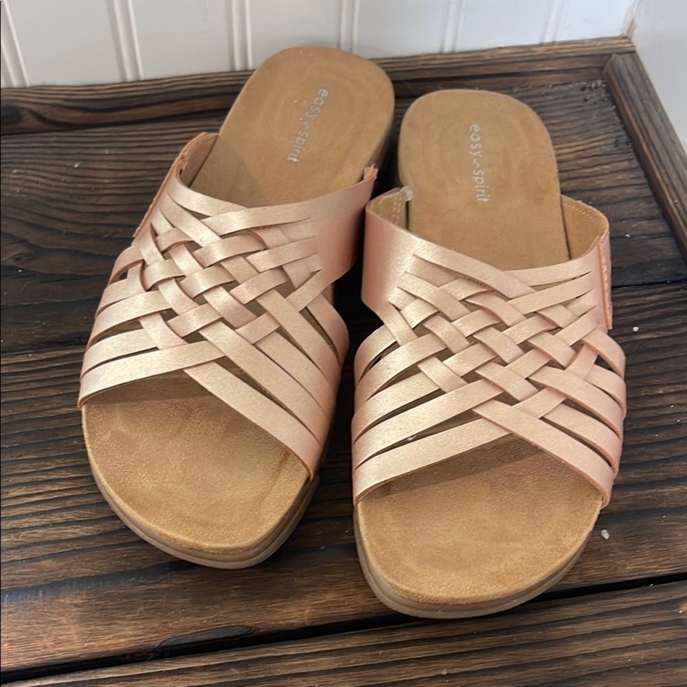New Easy Spirit Meadow Sandals Woven Slide Design size 7.5
